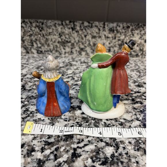 Lot Of 2 Vtg Occupied Japan (1945-1952) Figurines Porcelain Couple Mandolin - Picture 4 of 7